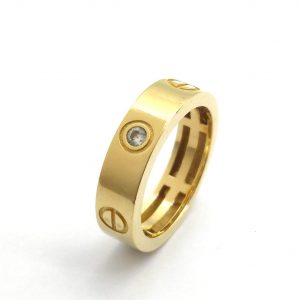 Alianza Oro 18k Con Circonita