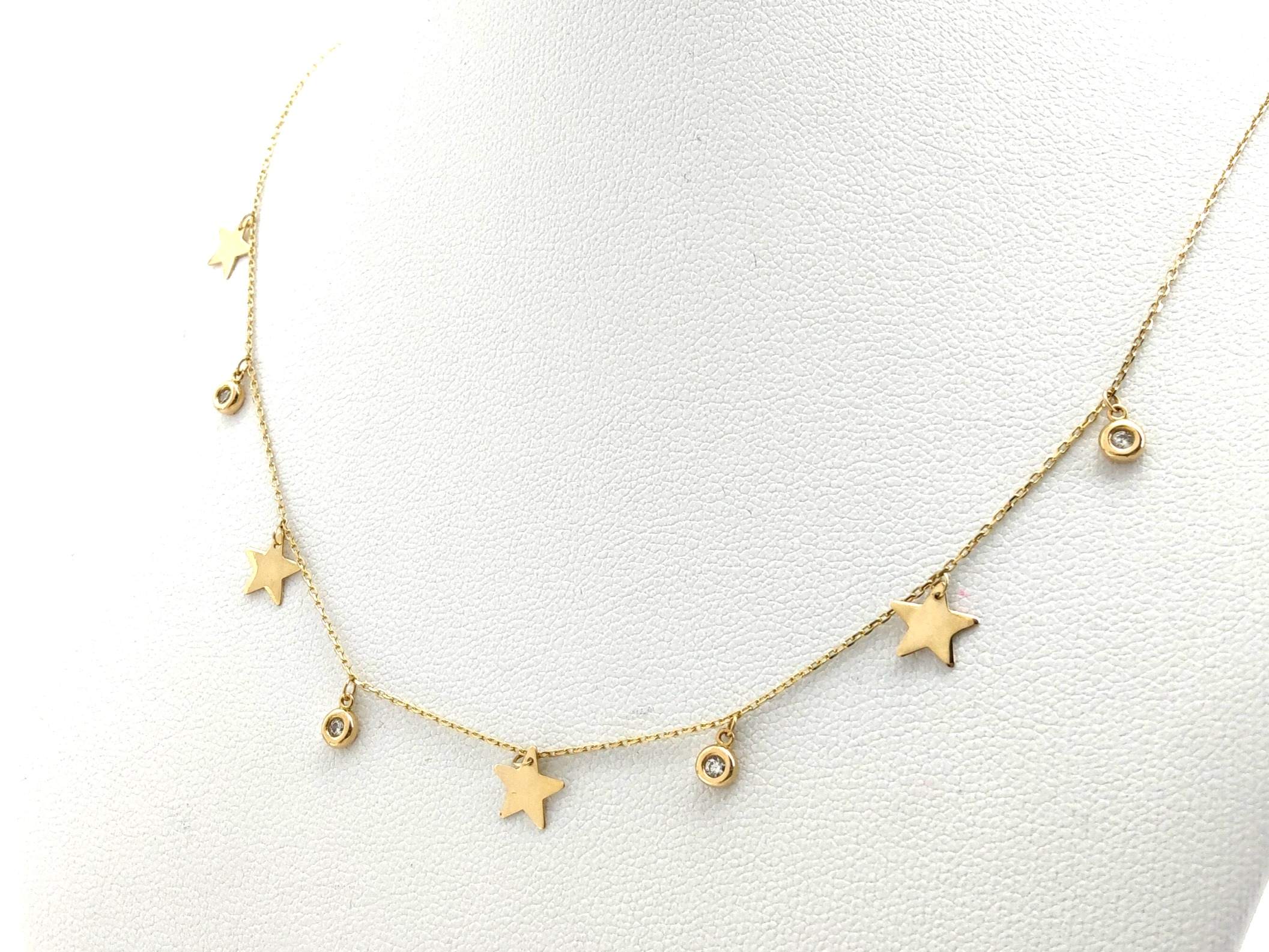 Gargantilla Oro 18k Con Circonita 22cm