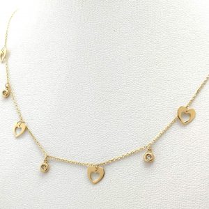Gargantilla Oro 18k Con Circonita 22cm