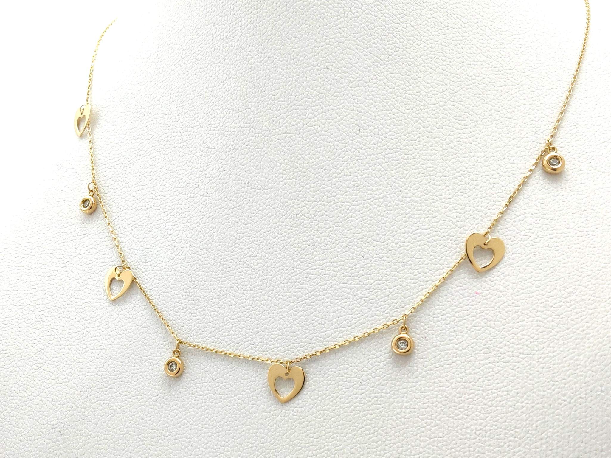 Gargantilla Oro 18k Con Circonita 22cm