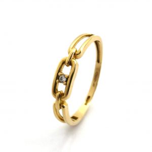 Sortija Oro 18k Con Circonita