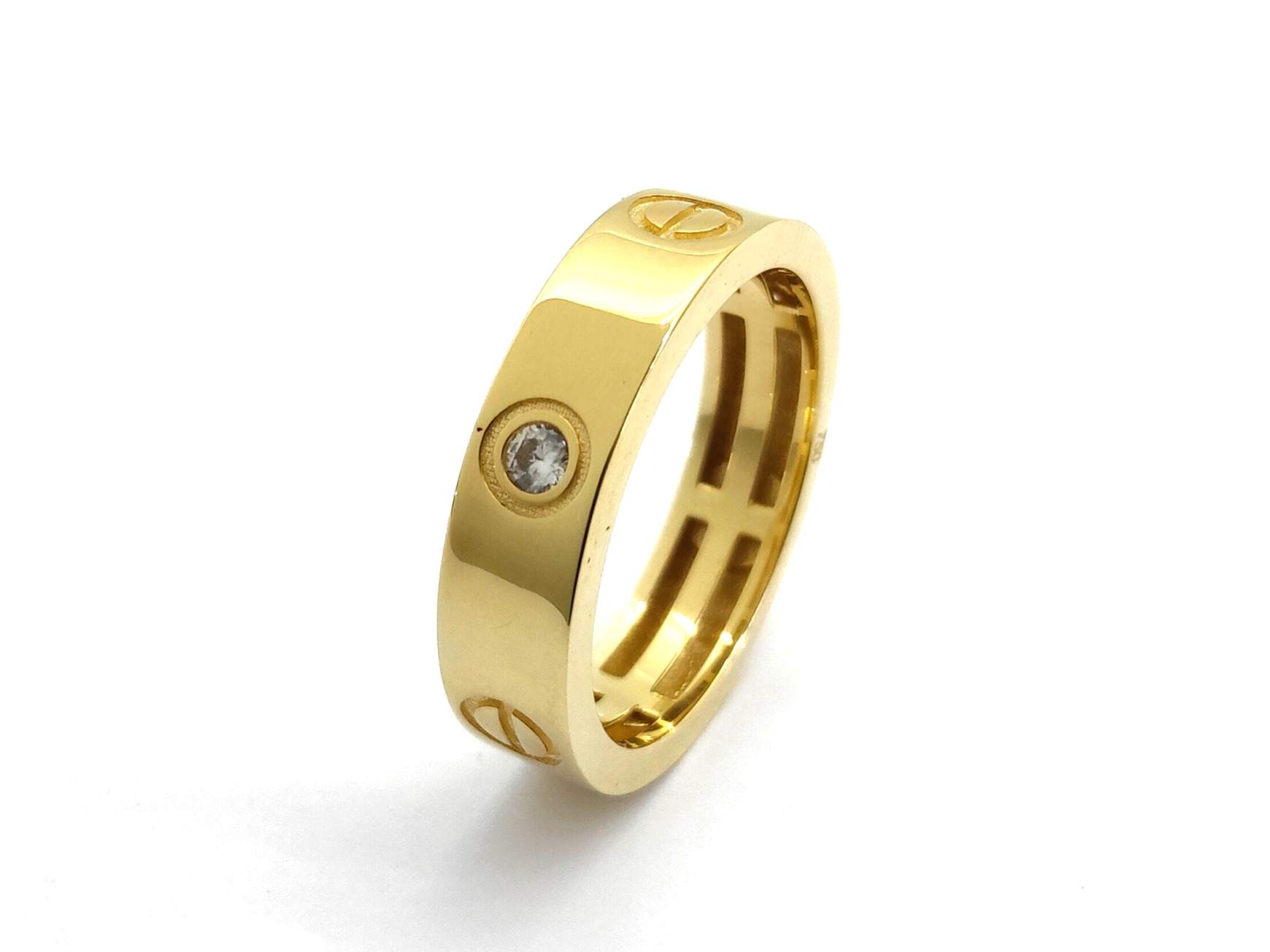 Alianza Oro 18k Con Circonita