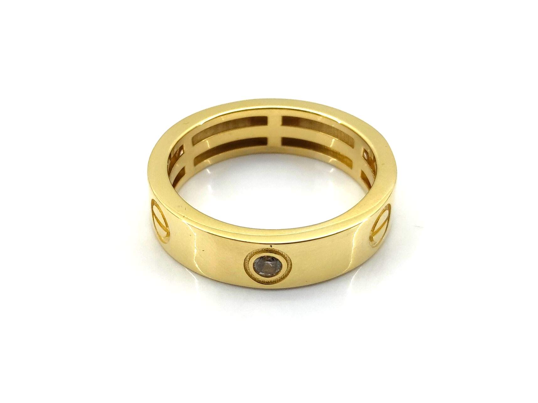 Alianza Oro 18k Con Circonita - Imagen 2