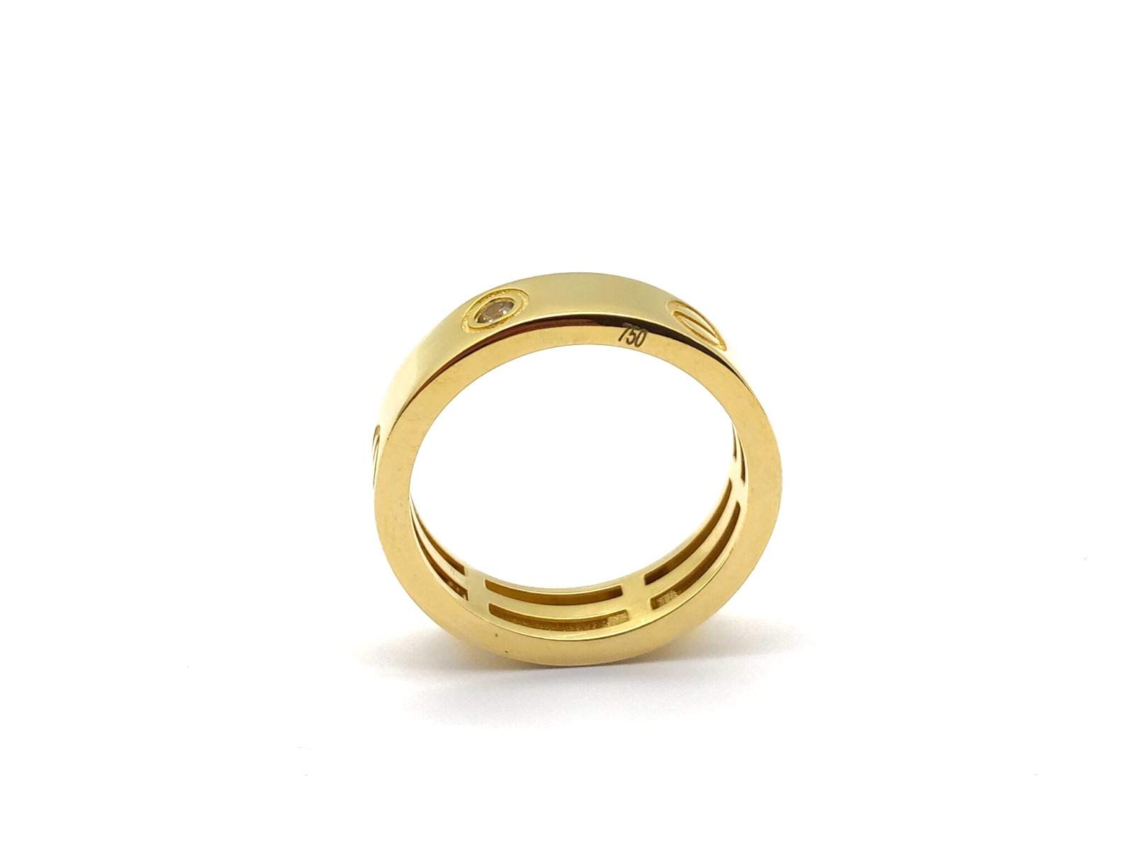 Alianza Oro 18k Con Circonita - Imagen 3
