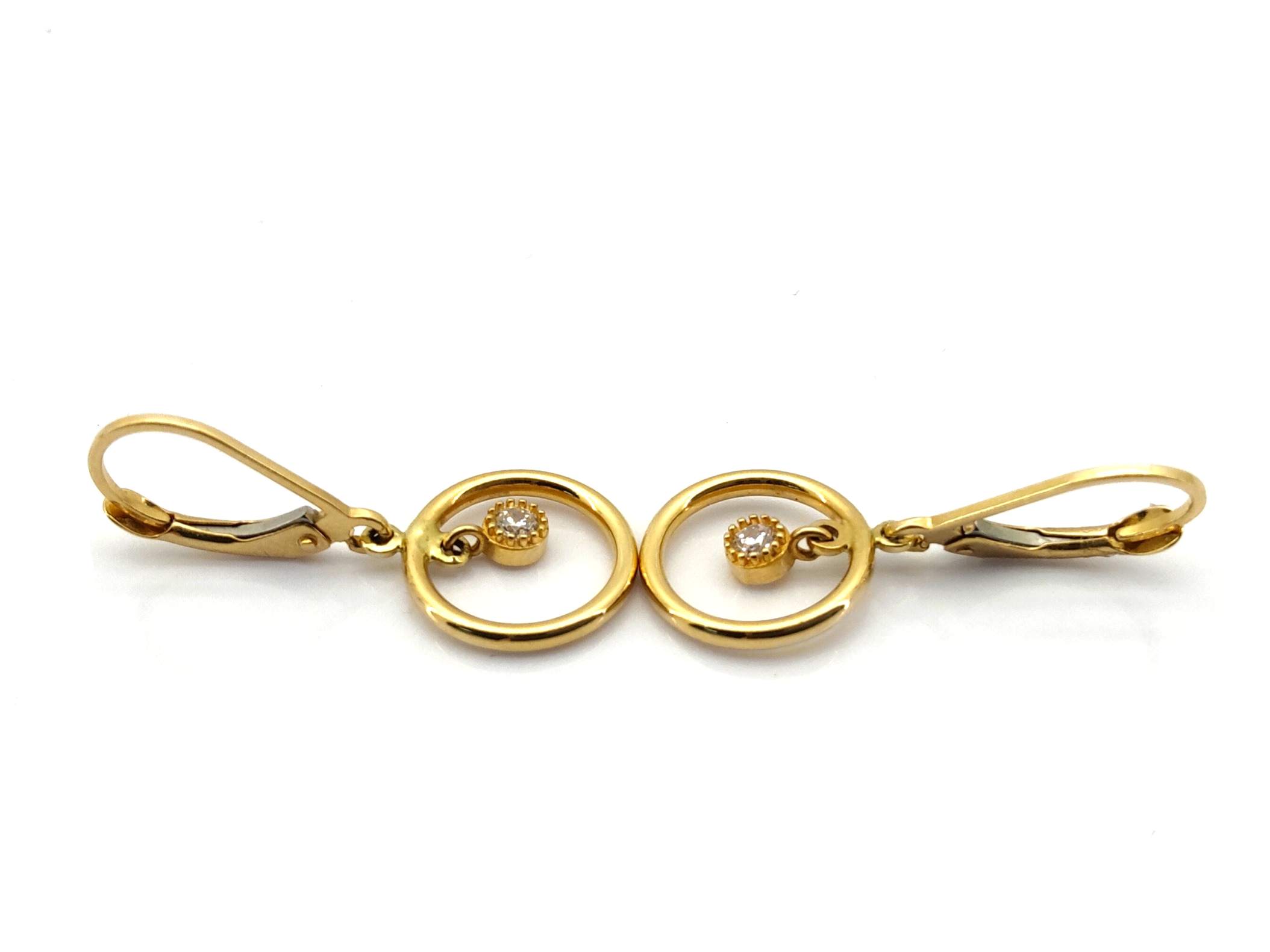 Pendientes Oro 18k Con Circonita - Imagen 2