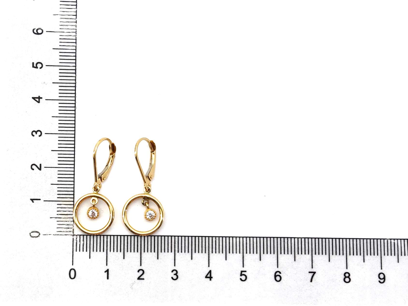 Pendientes Oro 18k Con Circonita - Imagen 4