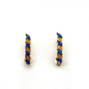 Pendientes Oro 18k Con Circonita