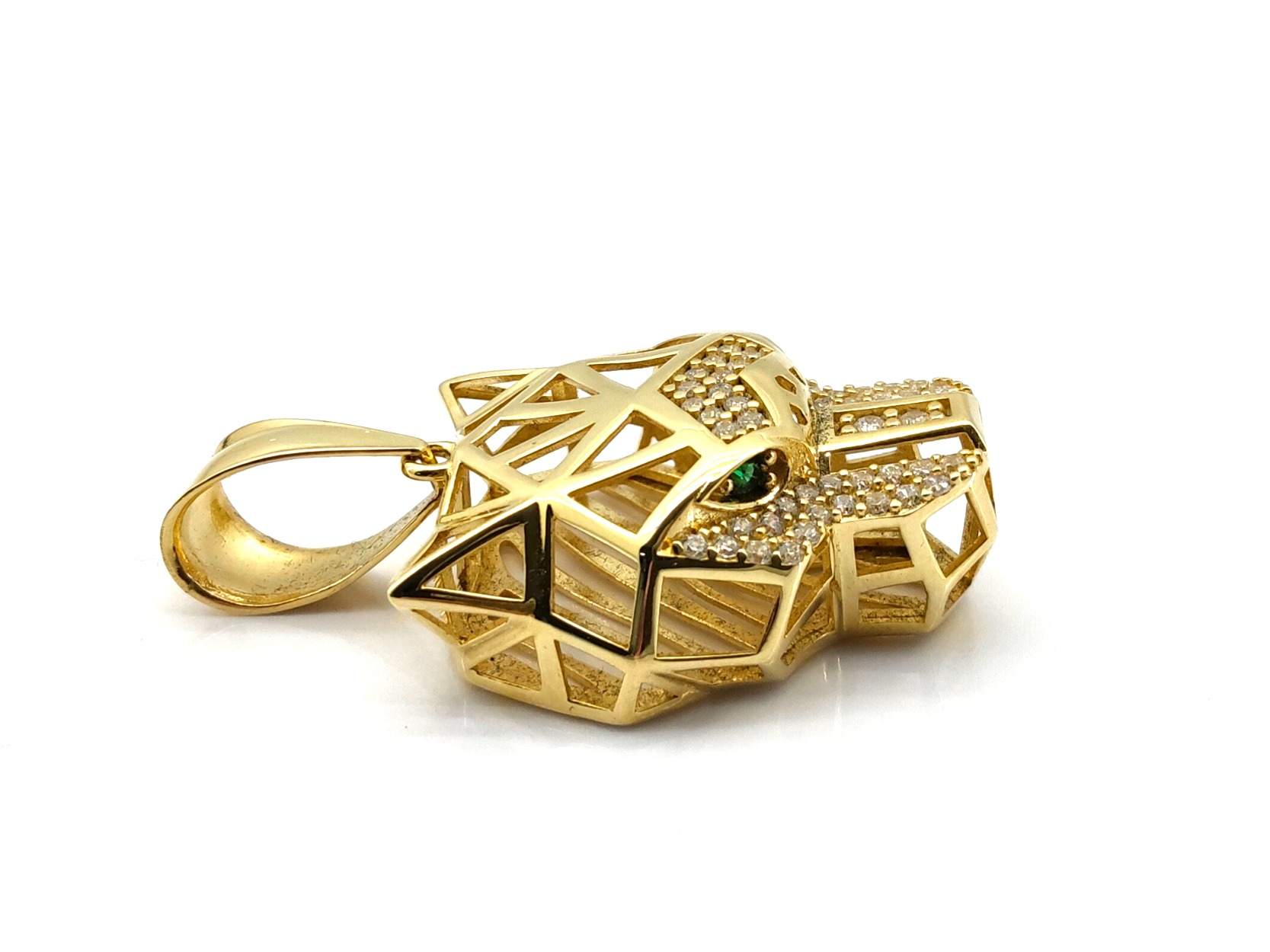 Medallon Oro 18k Con Circonita - Imagen 2