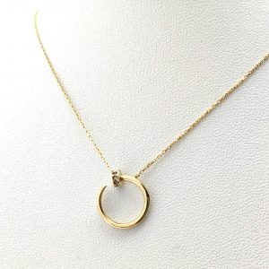 Gargantilla Oro 18k Con Circonita 22cm