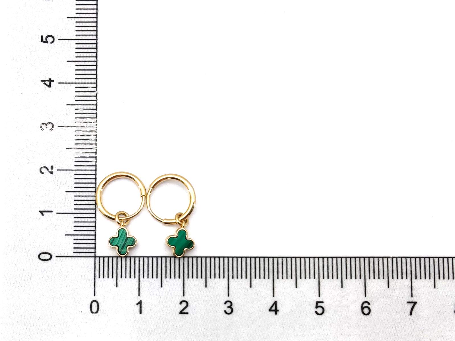 Pendientes Oro 18k Con Malaquita,Onix - Imagen 4