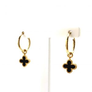 Pendientes Oro 18k Con Malaquita,Onix