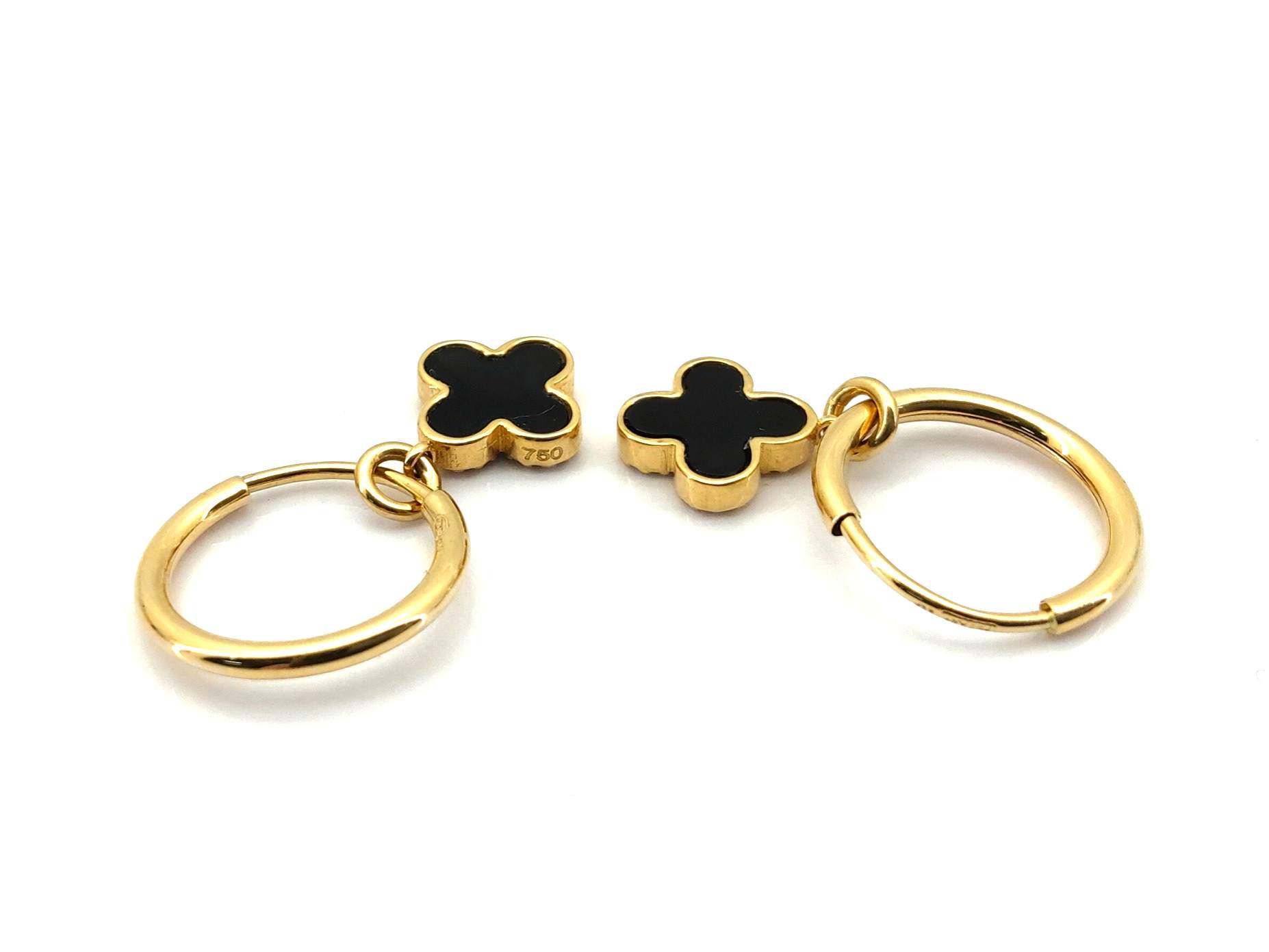 Pendientes Oro 18k Con Malaquita,Onix - Imagen 3