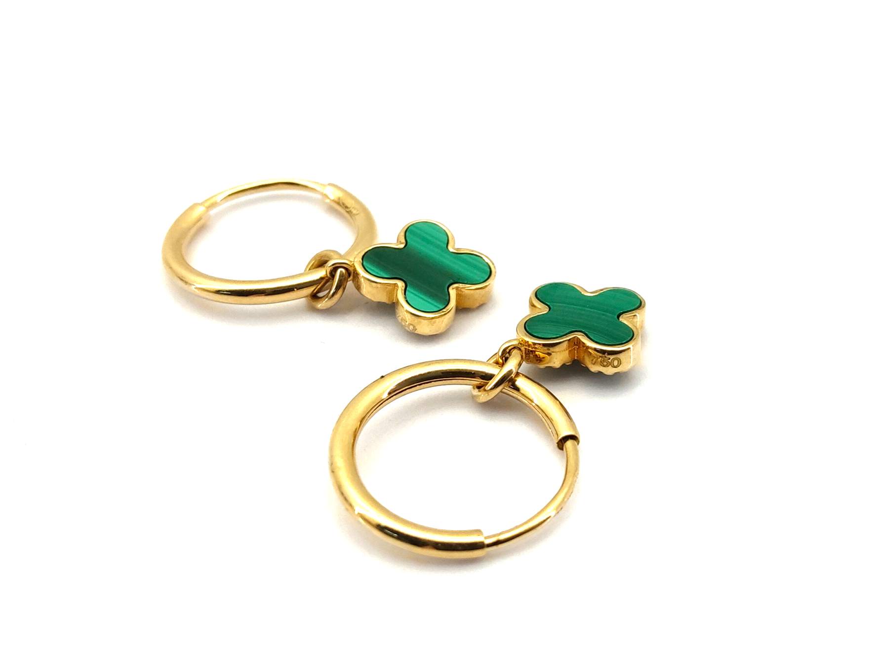 Pendientes Oro 18k Con Malaquita,Onix - Imagen 3