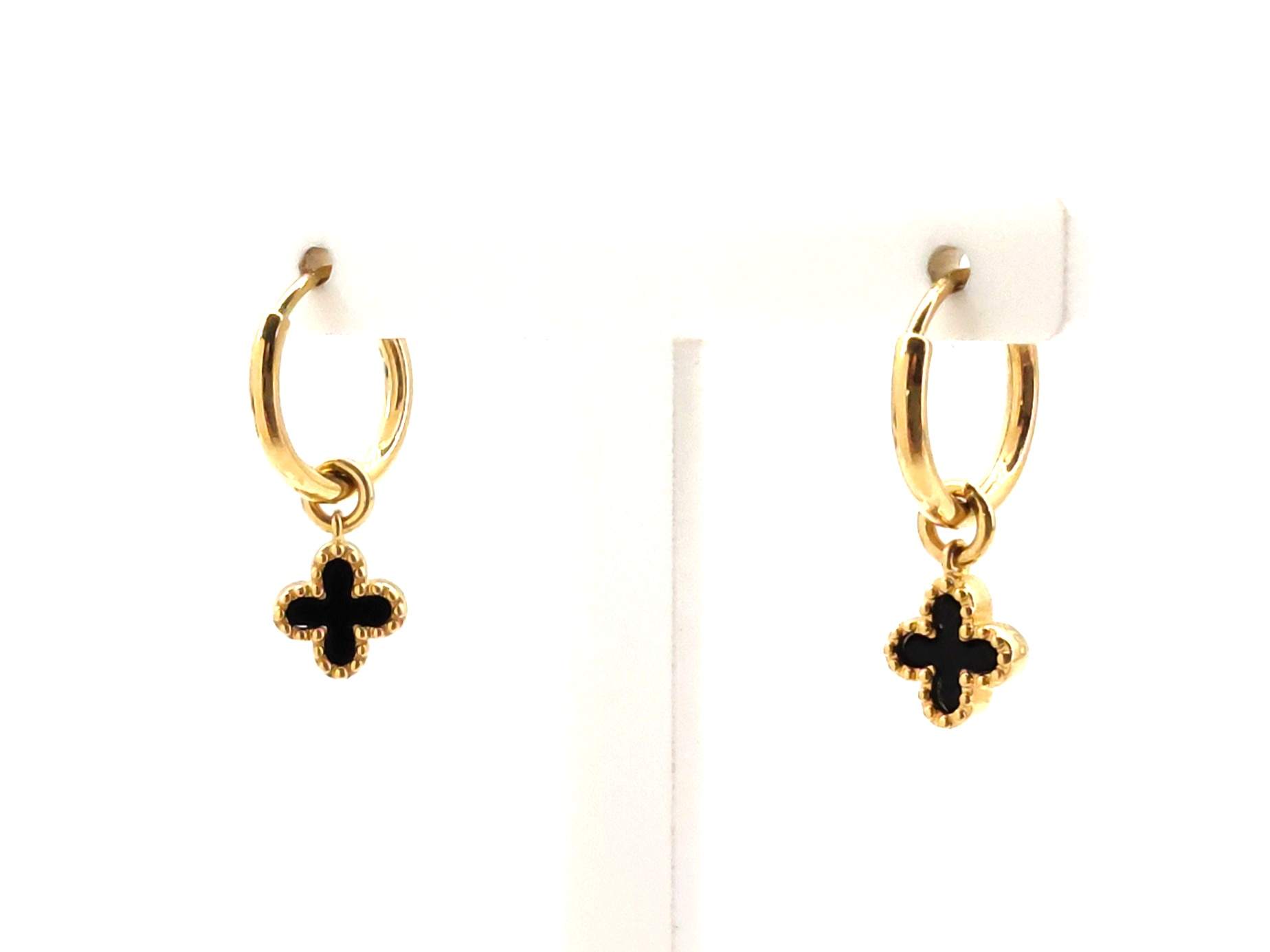 Pendientes Oro 18k Con Malaquita,Onix