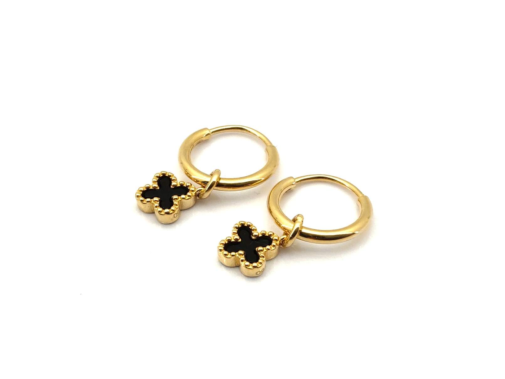 Pendientes Oro 18k Con Malaquita,Onix - Imagen 2