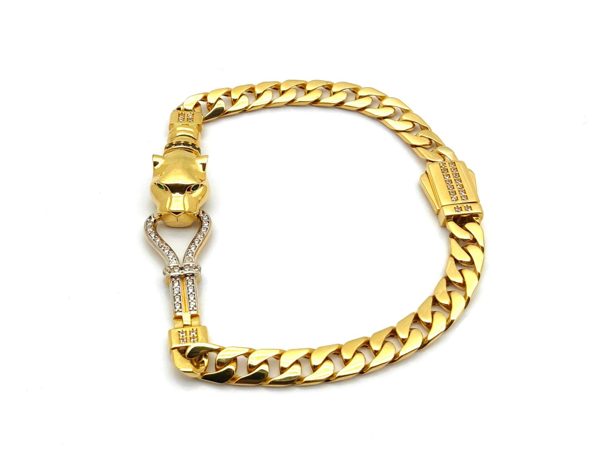 Pulsera Oro 18k Con Circonita