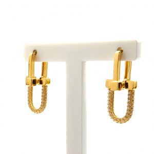 Pendientes Oro 18k Con Circonita