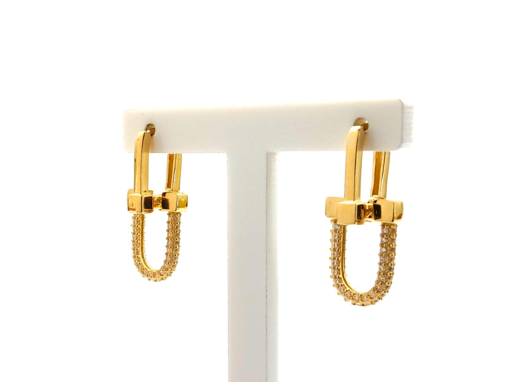 Pendientes Oro 18k Con Circonita
