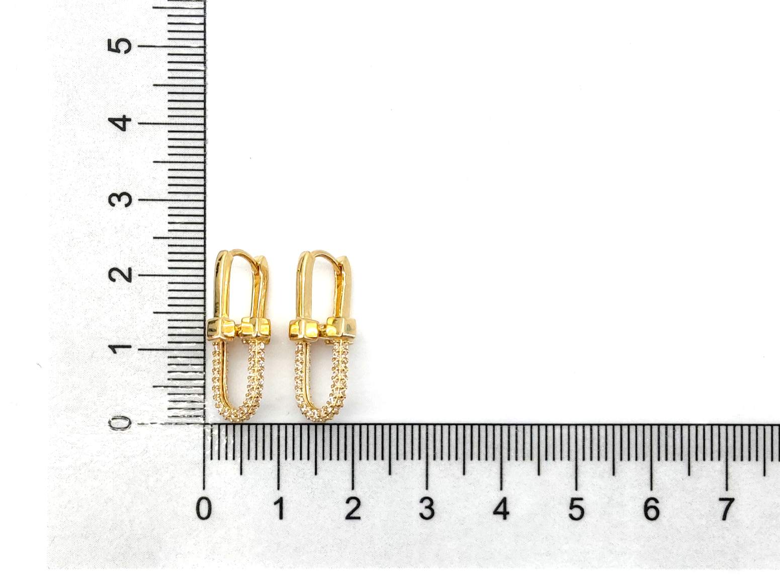 Pendientes Oro 18k Con Circonita - Imagen 4
