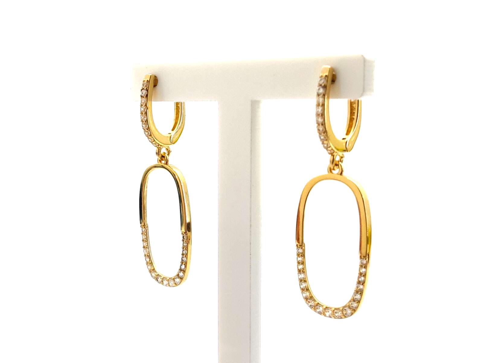 Pendientes Oro 18k Con Circonita
