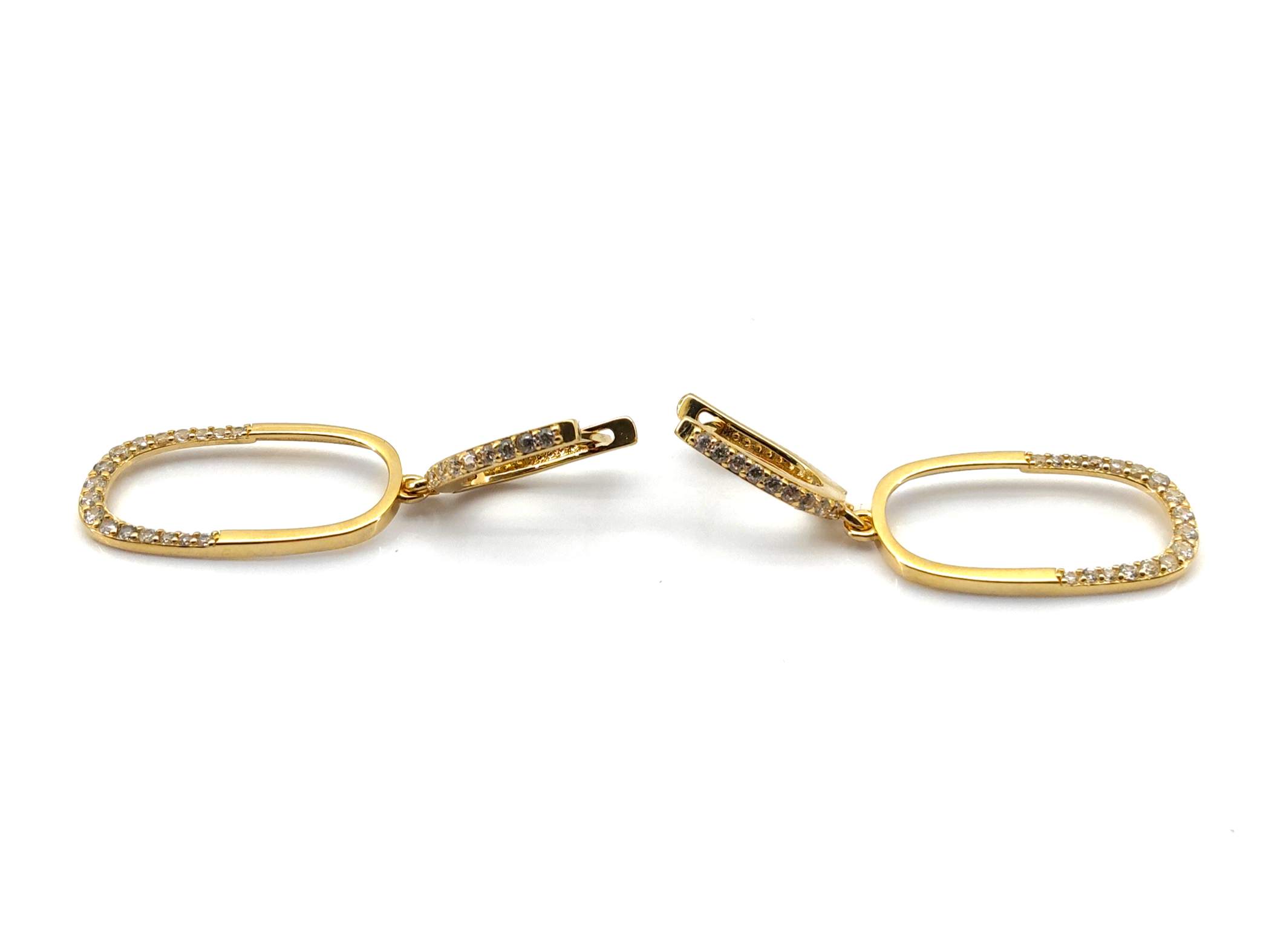Pendientes Oro 18k Con Circonita - Imagen 2