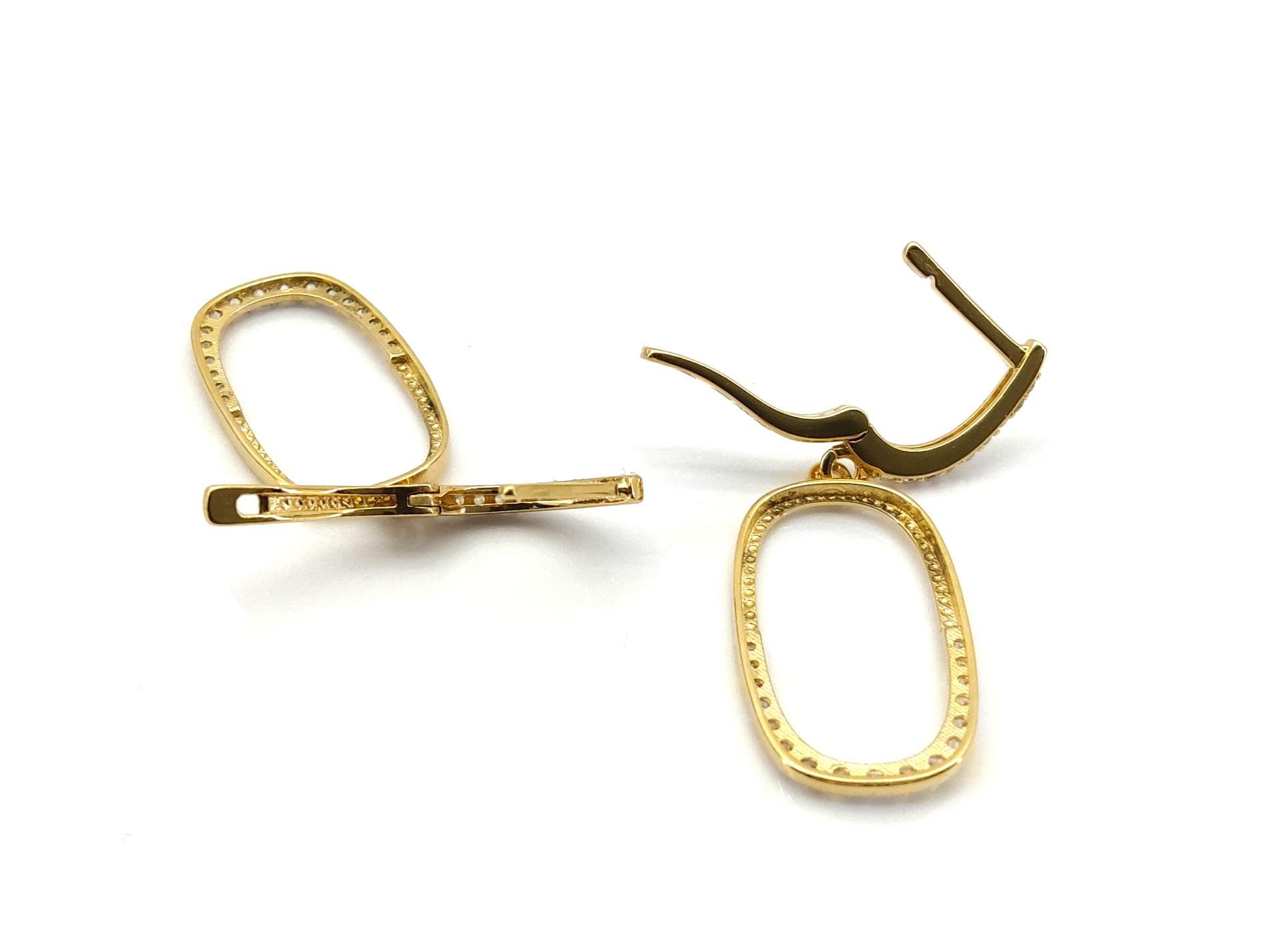 Pendientes Oro 18k Con Circonita - Imagen 3