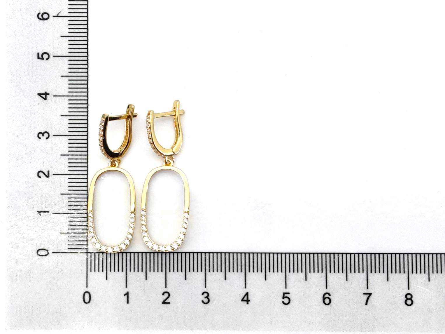 Pendientes Oro 18k Con Circonita - Imagen 4