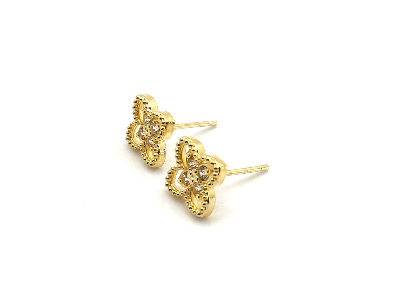 Pendientes Oro 18k Con Circonita - Imagen 2