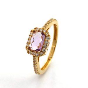 Sortija Oro 18k Con Circonita