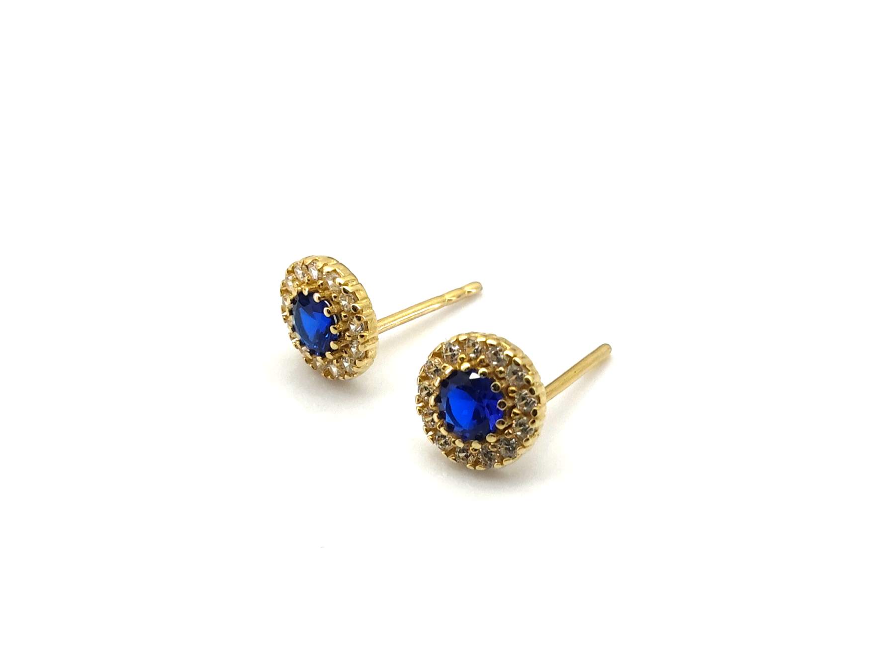 Pendientes Oro 18k Con Rubi,Zafiro,Circonita - Imagen 2