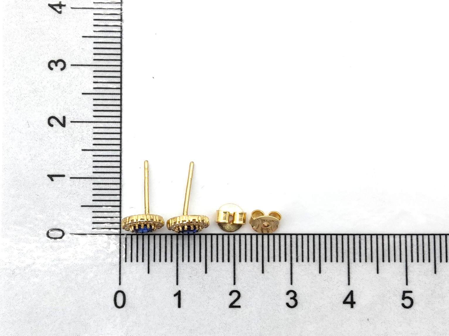 Pendientes Oro 18k Con Rubi,Zafiro,Circonita - Imagen 4