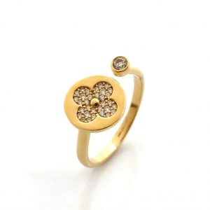 Sortija Oro 18k Con Circonita