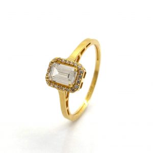 Sortija Oro 18k Con Circonita