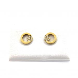 Pendientes Oro 18k Con Circonita