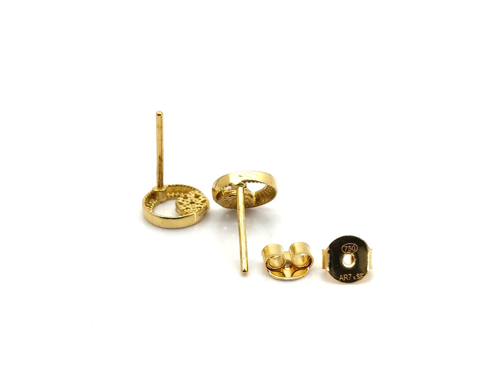 Pendientes Oro 18k Con Circonita - Imagen 3