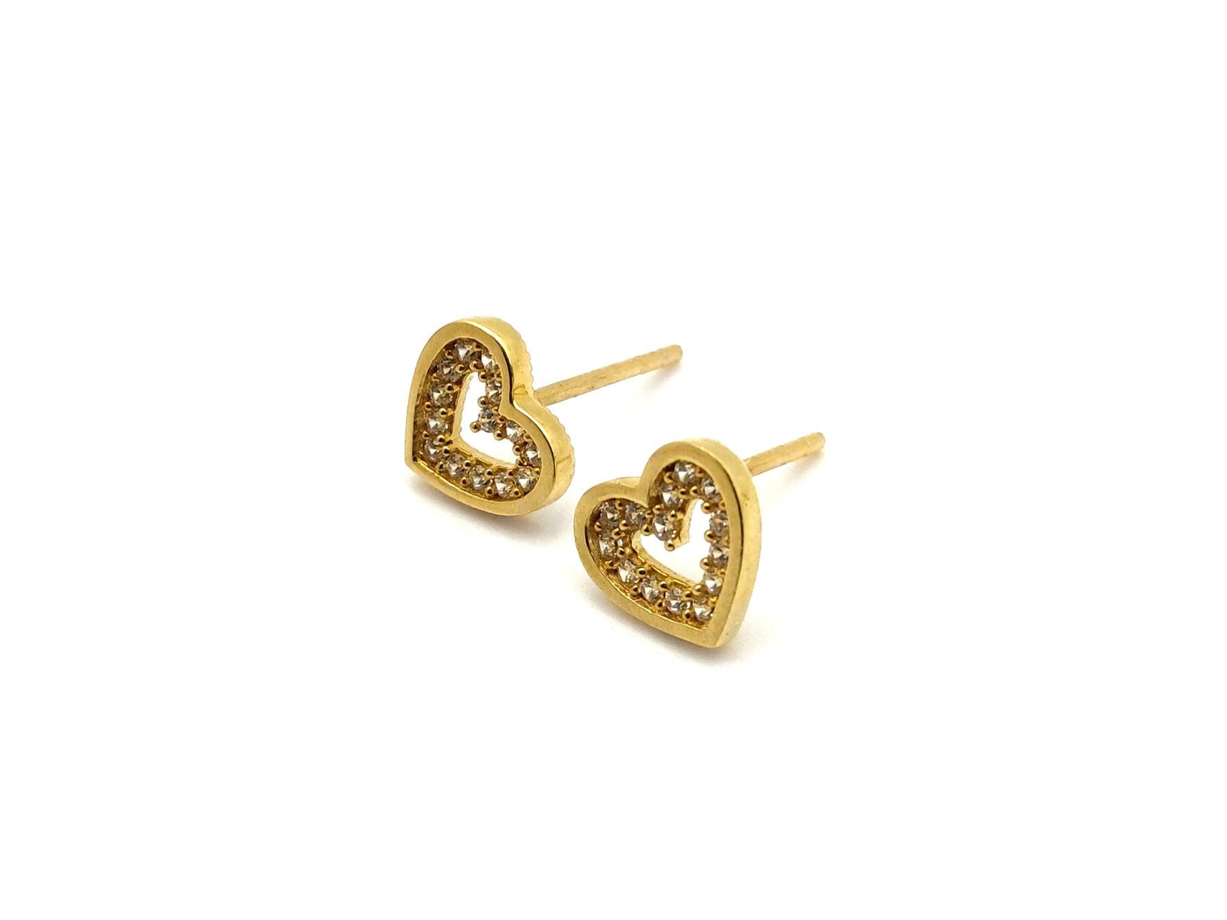 Pendientes Oro 18k Con Circonita - Imagen 2