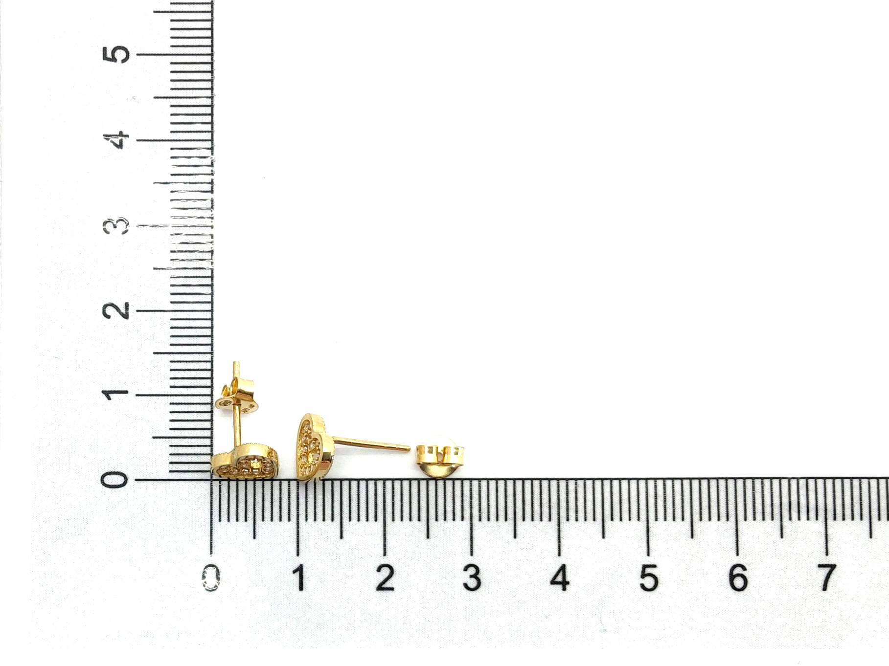 Pendientes Oro 18k Con Circonita - Imagen 4
