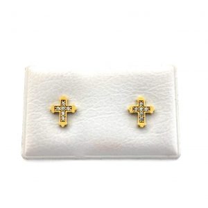 Pendientes Oro 18k Con Circonita