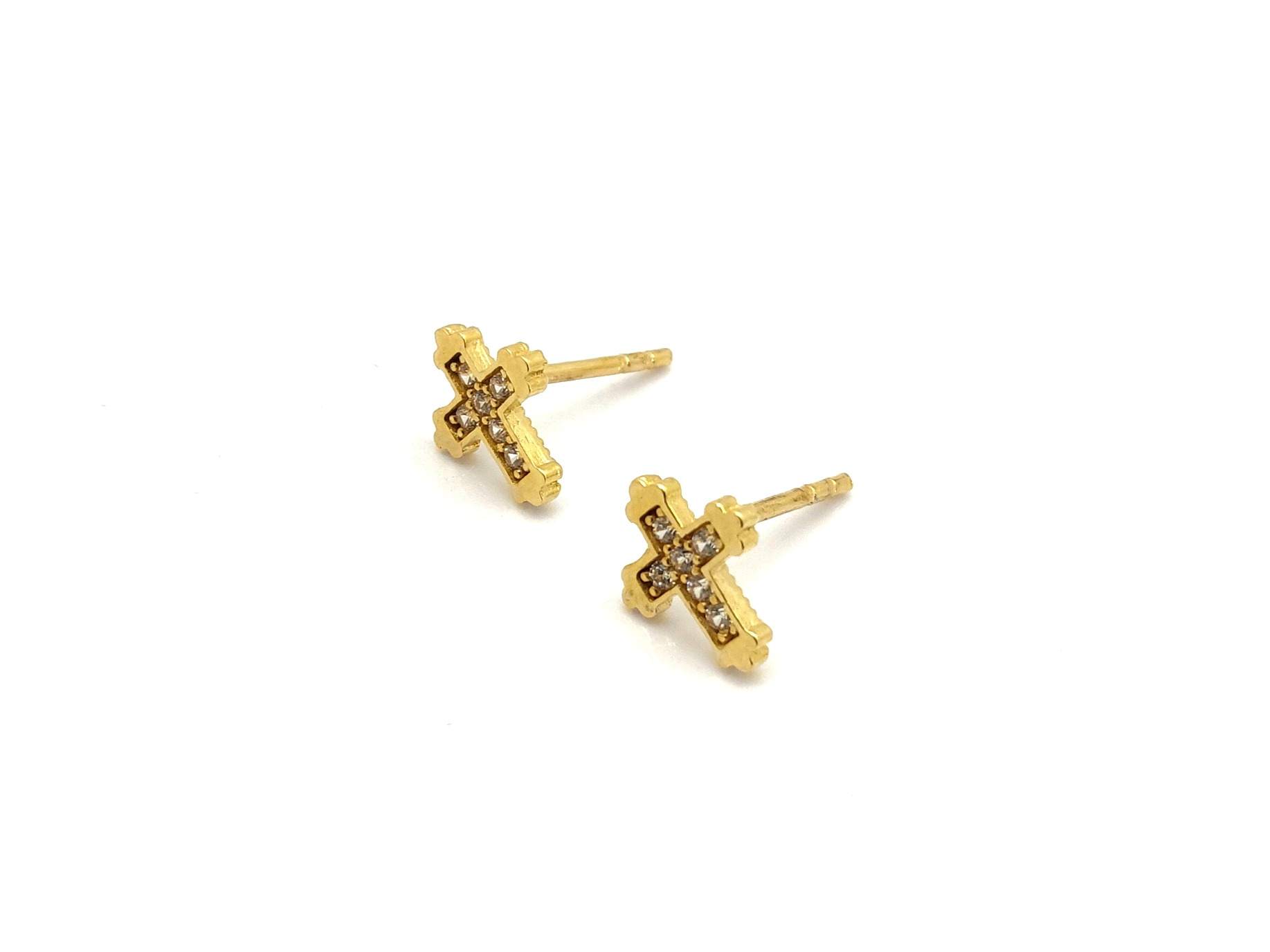 Pendientes Oro 18k Con Circonita - Imagen 2