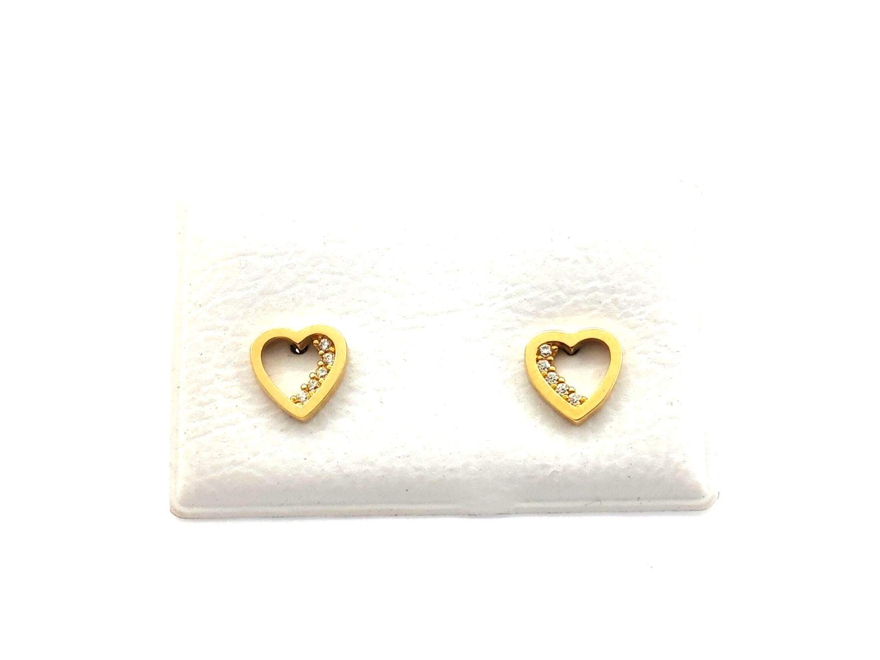 Pendientes Oro 18k Con Circonita