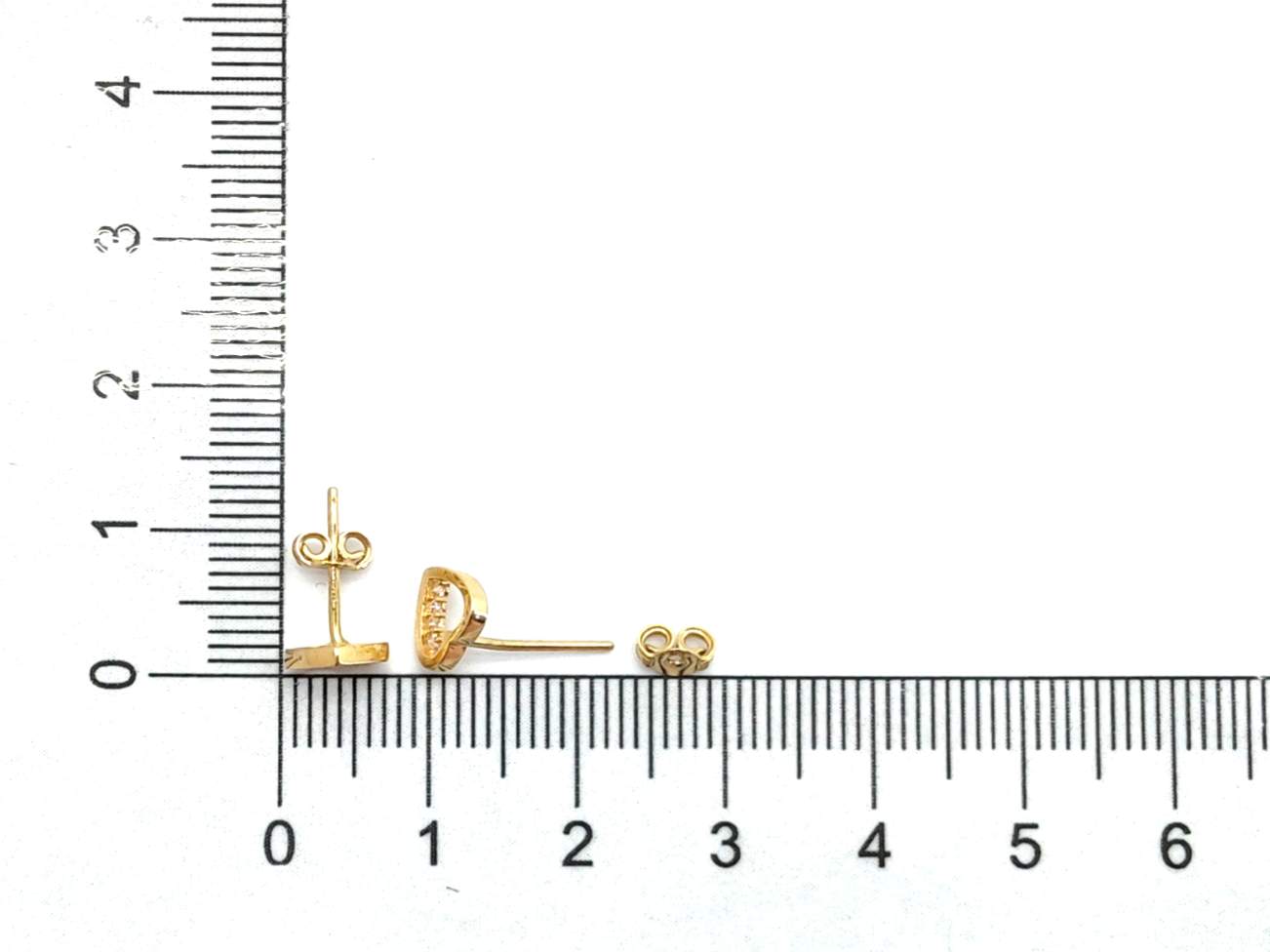 Pendientes Oro 18k Con Circonita - Imagen 4