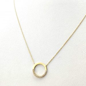 Gargantilla Oro 18k Con Circonita 22cm