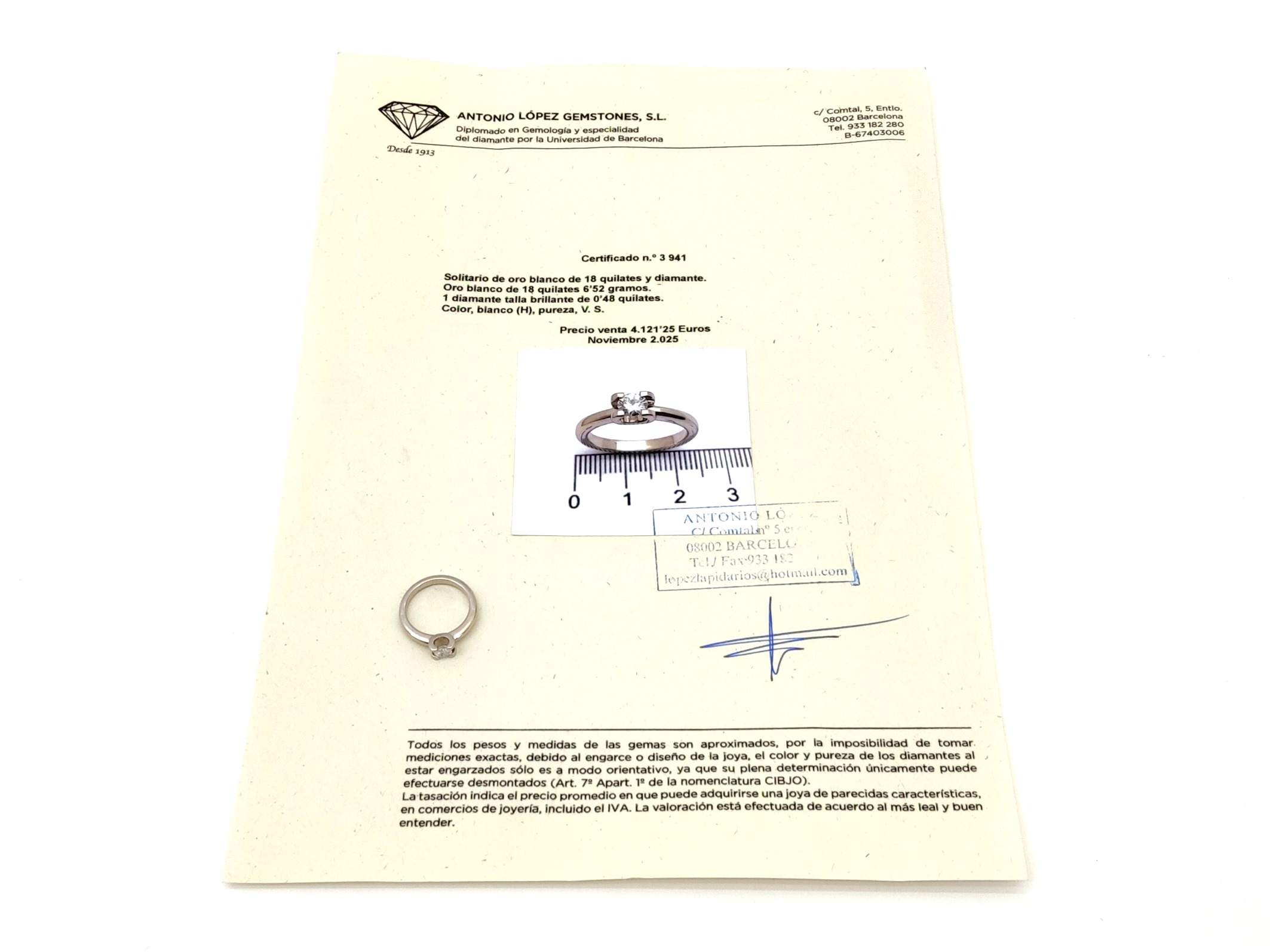 Sortija Oro 18k Con Diamante - Imagen 6