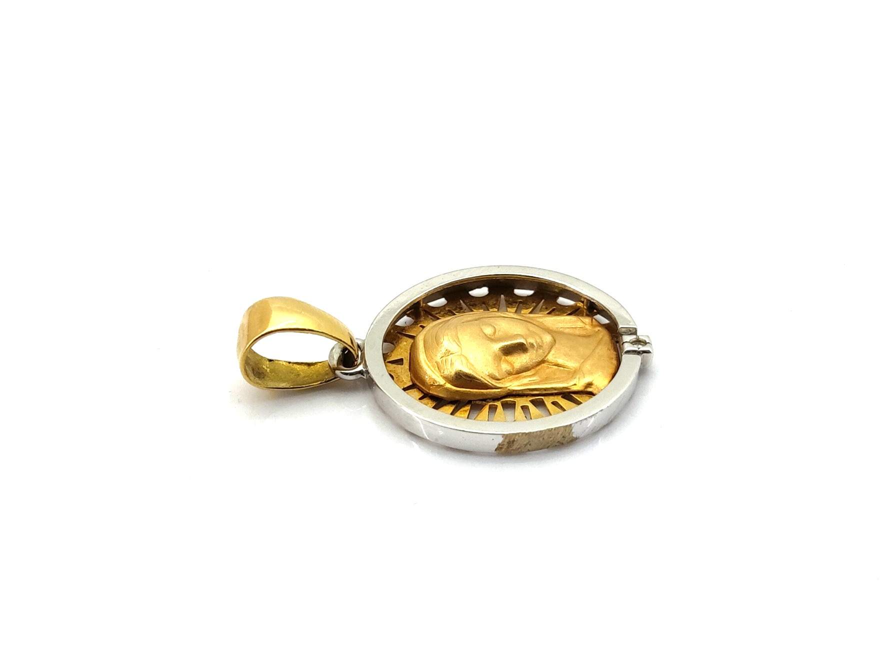 Medalla Oro 18k Con Circonita - Imagen 2