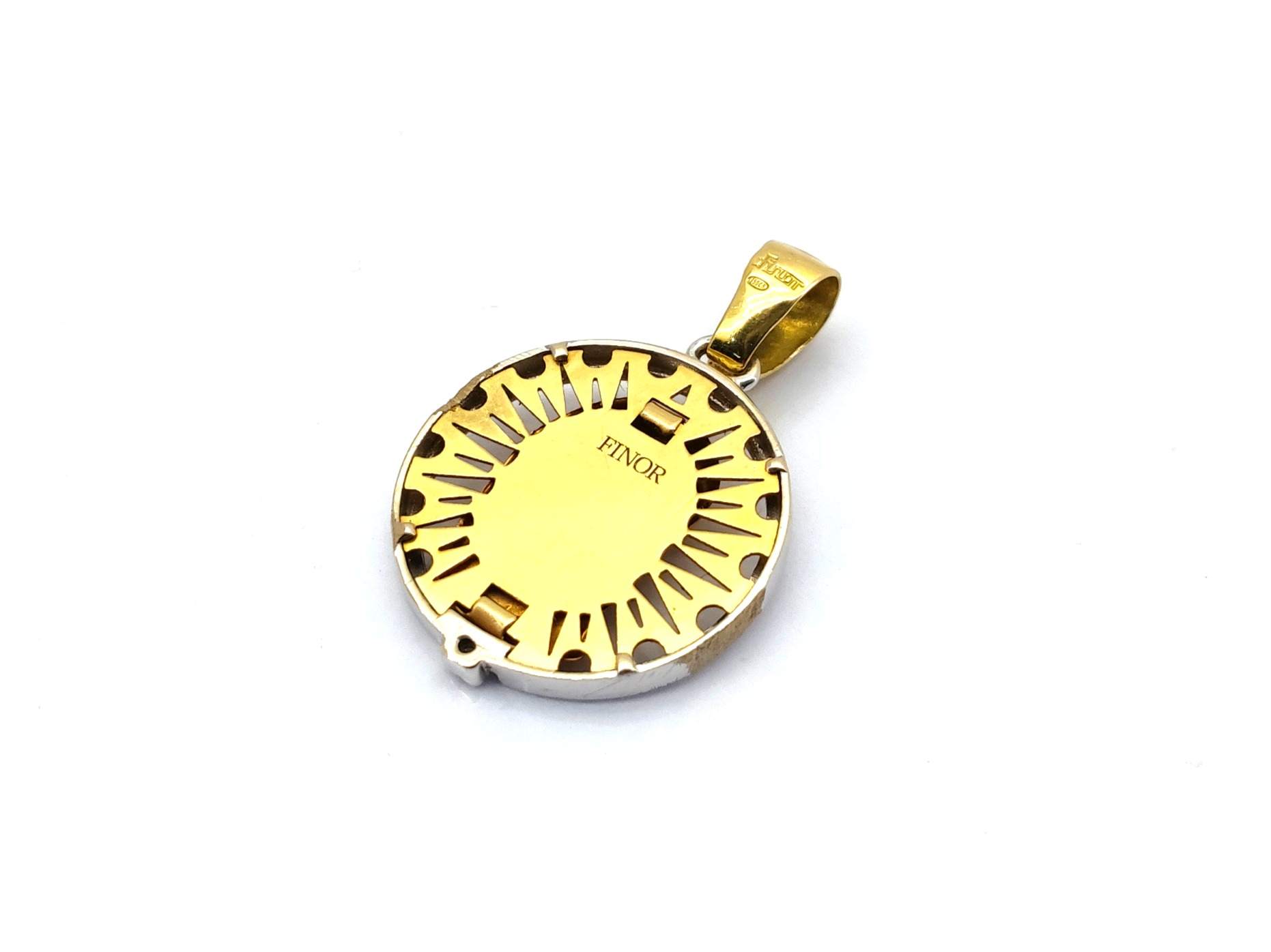 Medalla Oro 18k Con Circonita - Imagen 3