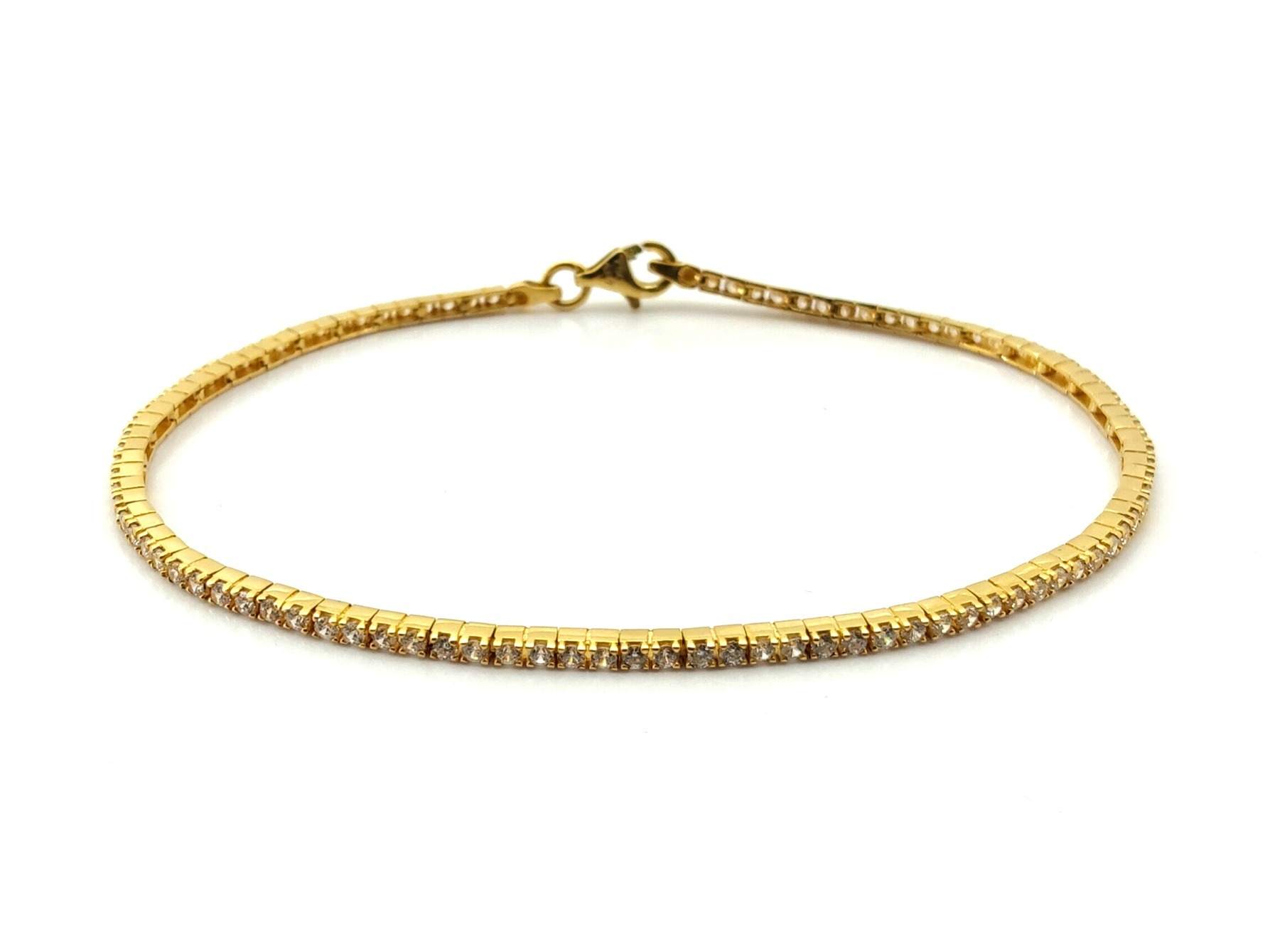 Pulsera Oro 18k Con Circonita