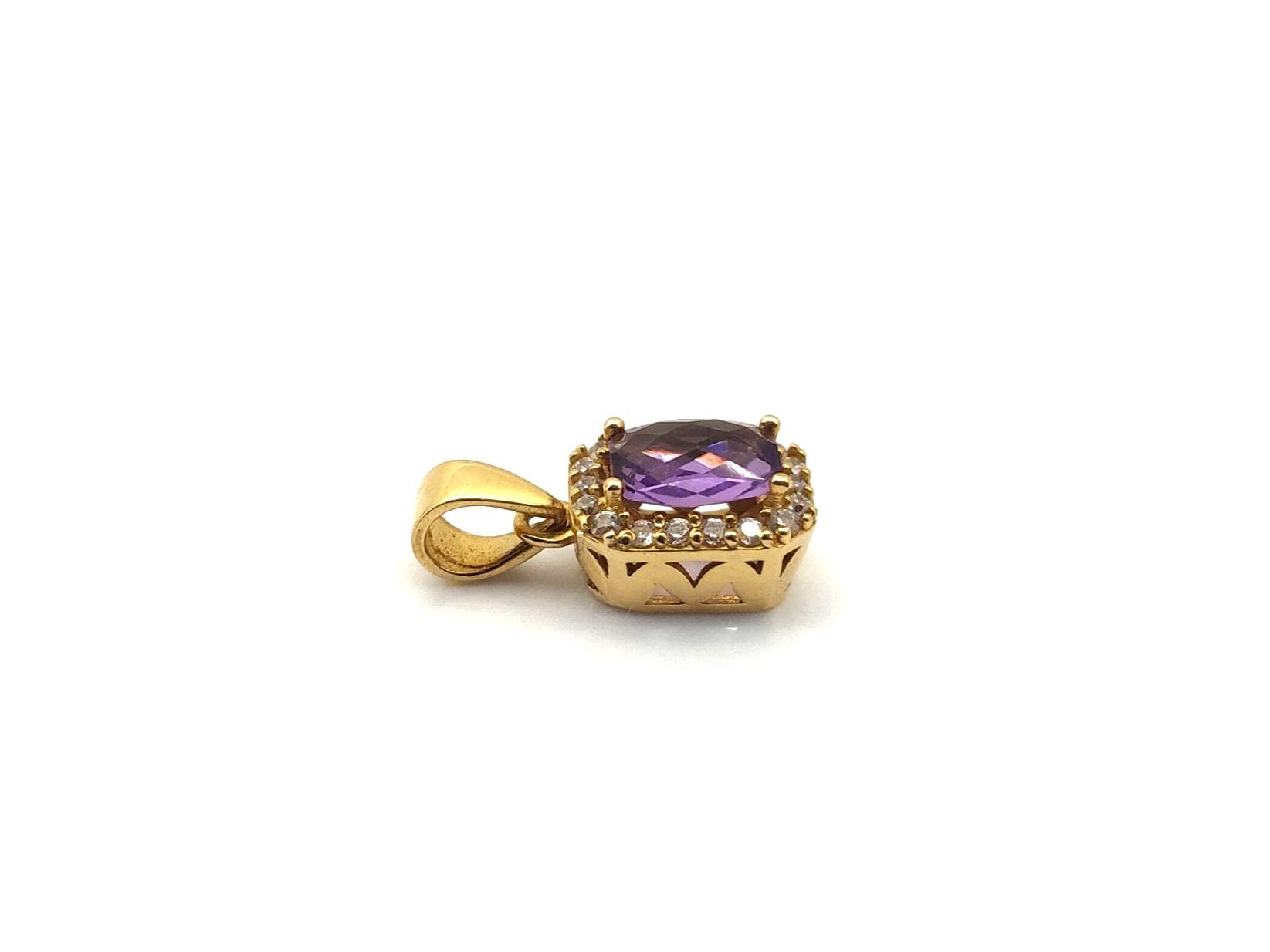 Colgante Oro 18k Con Circonita,Cuarzo - Imagen 2