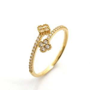 Anillo Oro 18k Con Circonita