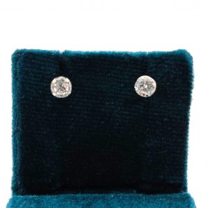 Pendientes Oro 18k Con Circonita