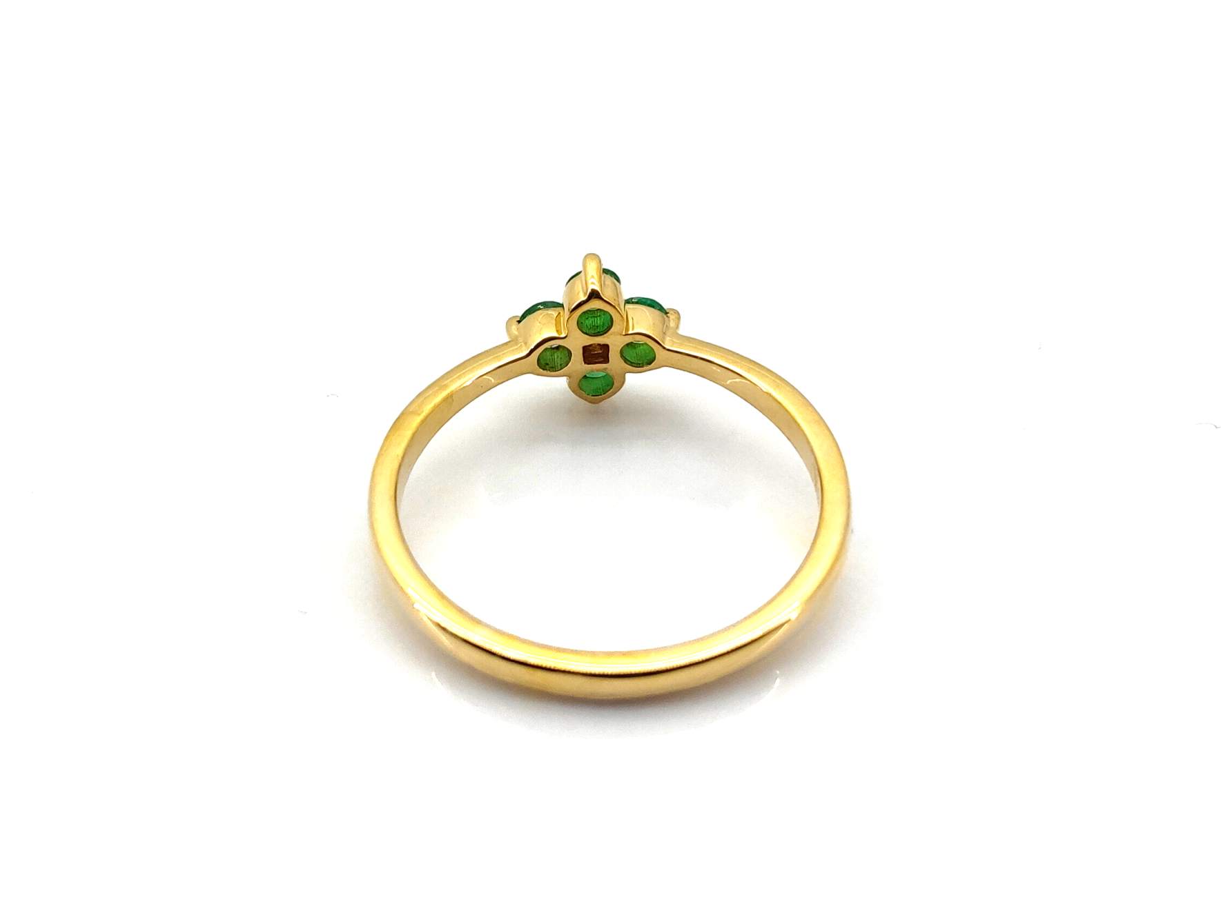 Anillo Oro 18k Con Diamante,Esmeralda - Imagen 4